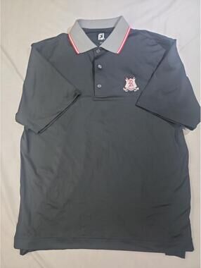 Footjoy Golf Mens Large Fort Bragg Embroidered  Shirt Black